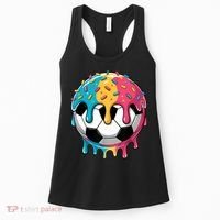 Soccer Boy Girl Ice Cream Soccer Drip Women's Tank Top thumb 0