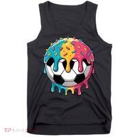Soccer Boy Girl Ice Cream Soccer Drip Tank Top thumb 0