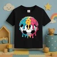 Soccer Boy Girl Ice Cream Soccer Drip Toddler T-Shirt thumb 3