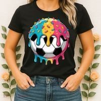 Soccer Boy Girl Ice Cream Soccer Drip Women's T-Shirt thumb 2