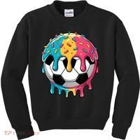 Soccer Boy Girl Ice Cream Soccer Drip Kids Sweatshirt thumb 0
