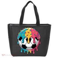 Soccer Boy Girl Ice Cream Soccer Drip Tote Bag thumb 0