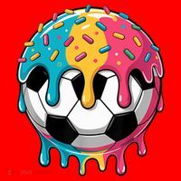 Soccer Boy Girl Ice Cream Soccer Drip Santa Hat thumb 1