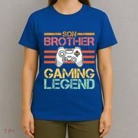 Son Brother Gaming Legend Gamer Family Gaming Brothers Gift T-Shirt thumb 4