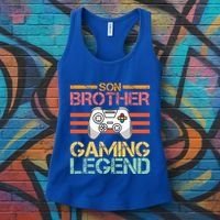 Son Brother Gaming Legend Gamer Family Gaming Brothers Gift Women's Tank Top thumb 3