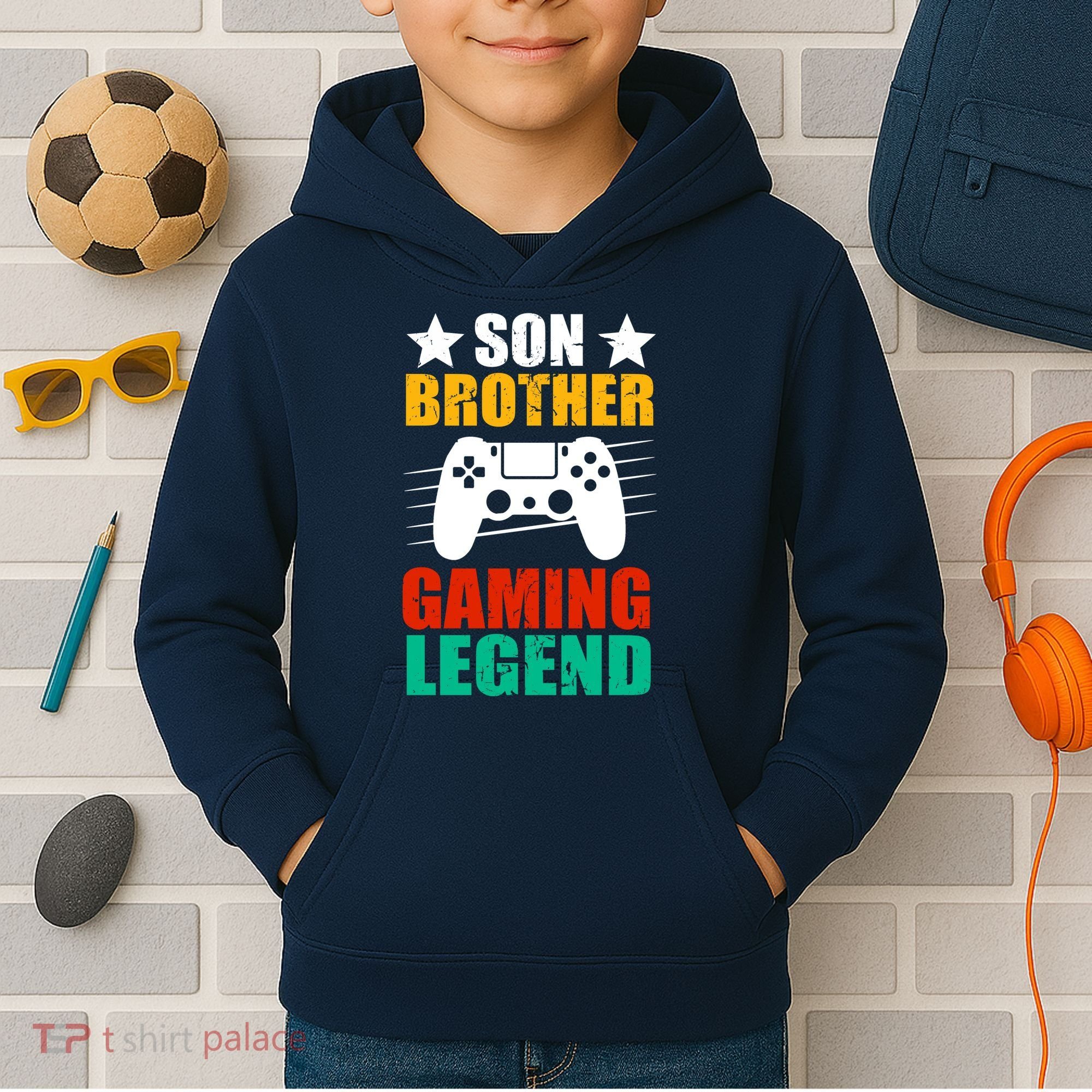 Son Brother Gaming Legend Kids Hoodie
