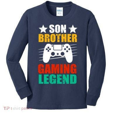 Son Brother Gaming Legend Kids Long Sleeve Shirt