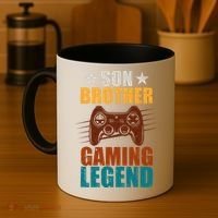 Son Brother Gaming Legend Gamer Coffee Mug thumb 4