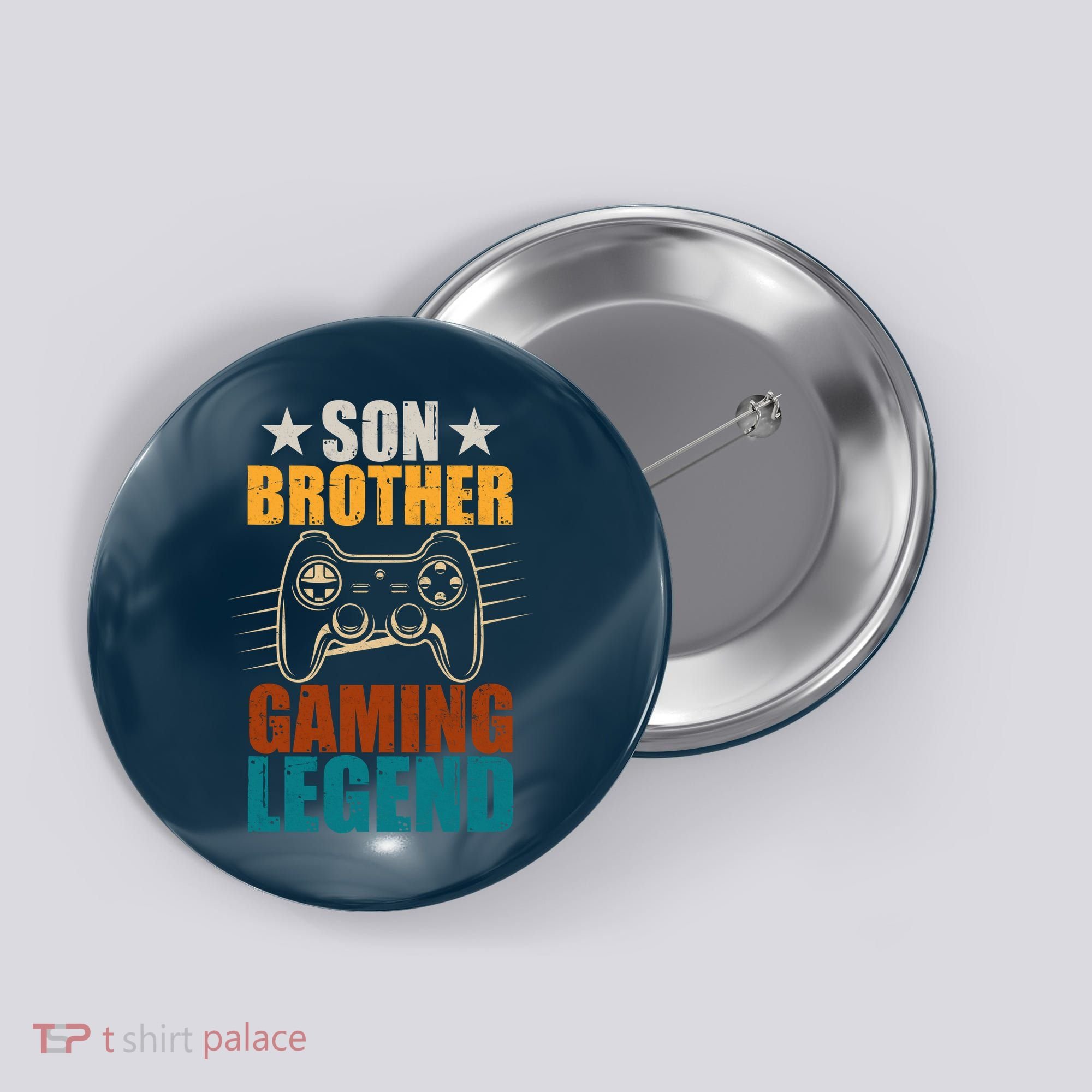 Son Brother Gaming Legend Gamer Button