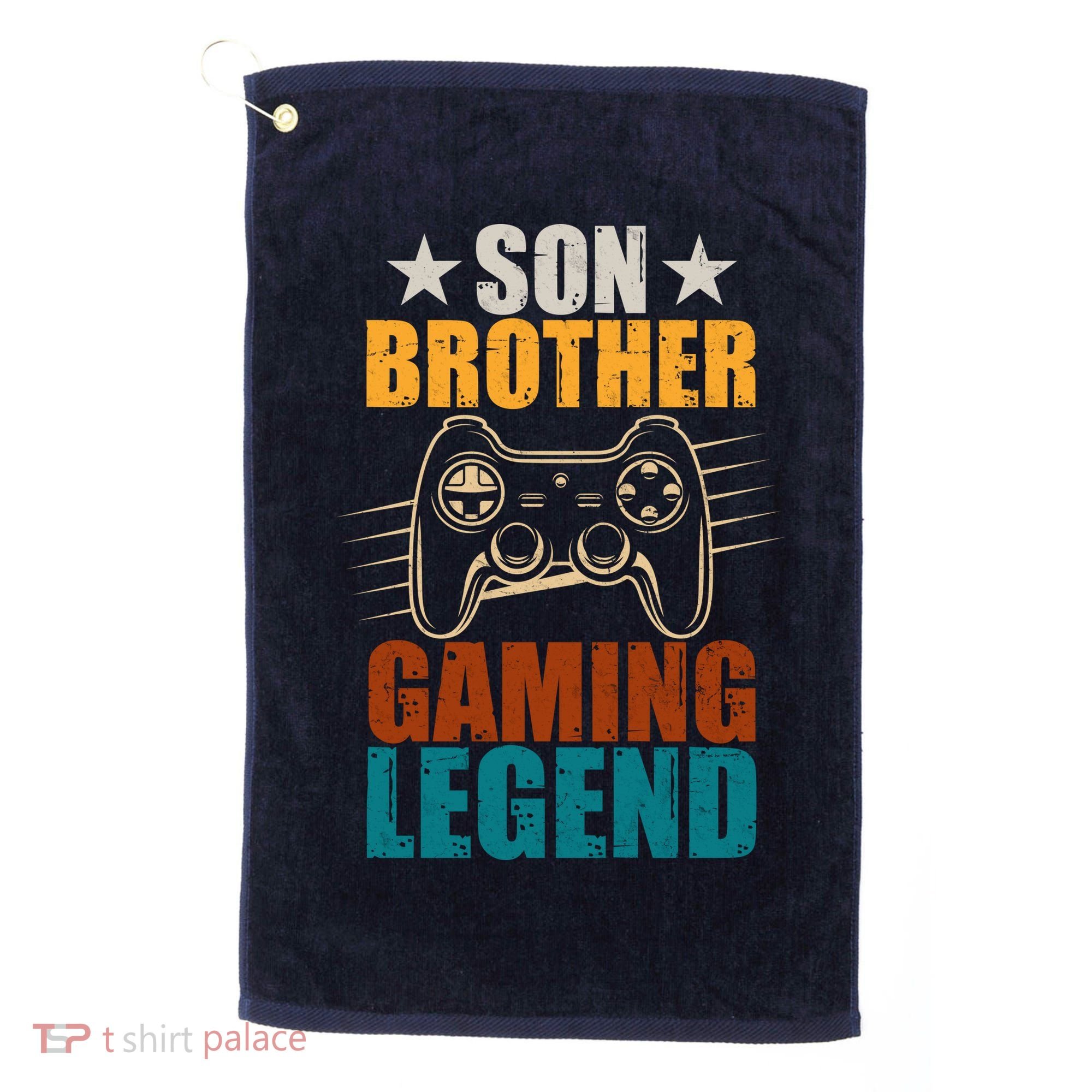 Son Brother Gaming Legend Gamer Golf Towel