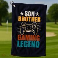Son Brother Gaming Legend Gamer Golf Towel thumb 1