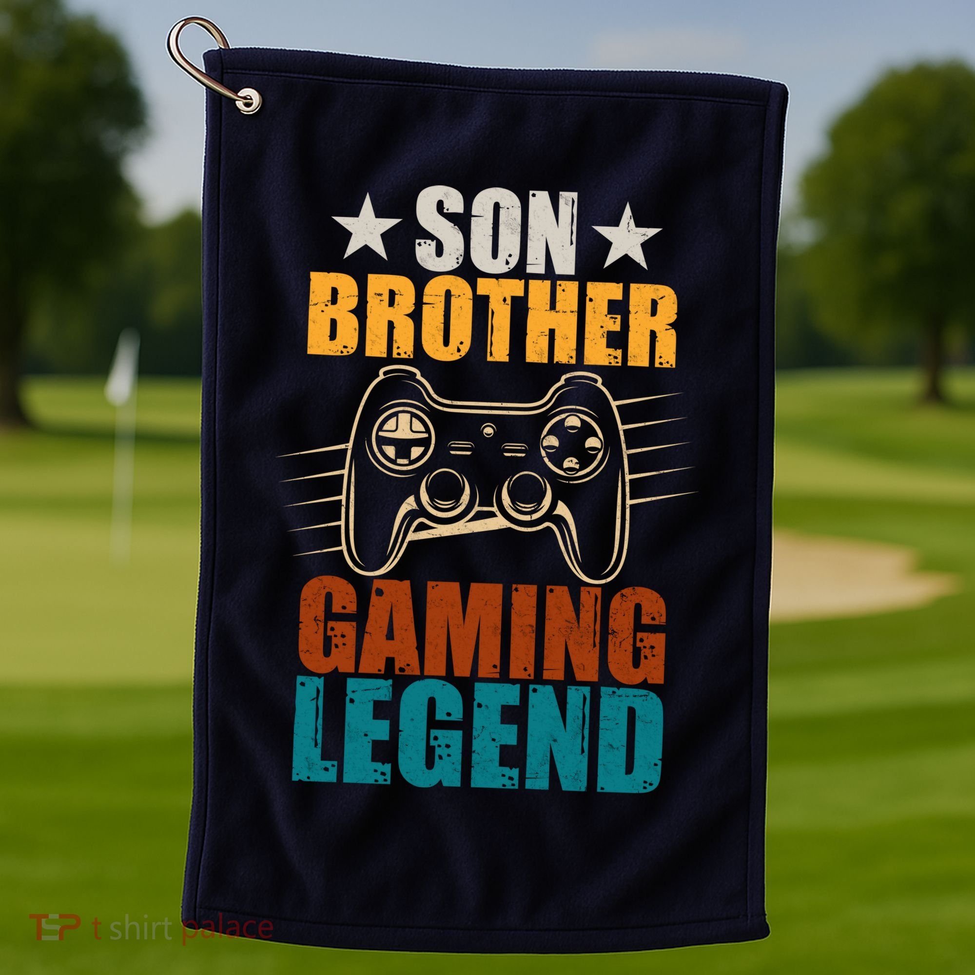 Son Brother Gaming Legend Gamer Golf Towel