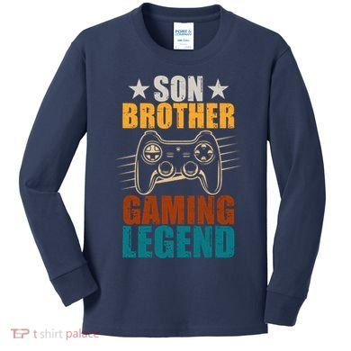 Son Brother Gaming Legend Gamer Kids Long Sleeve Shirt