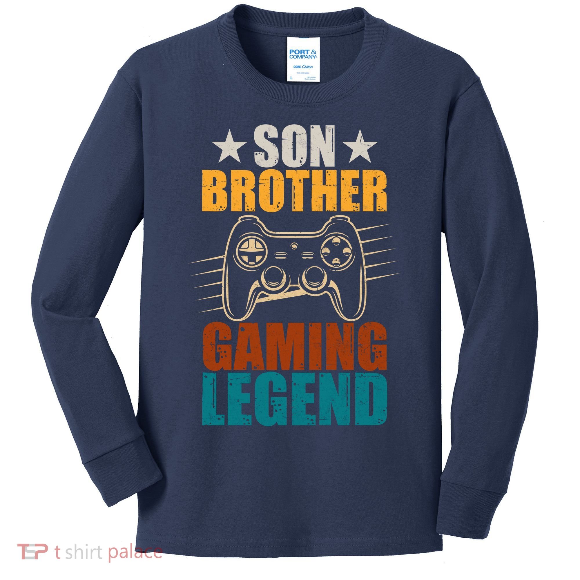 Son Brother Gaming Legend Gamer Kids Long Sleeve Shirt