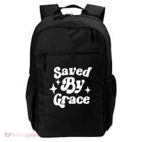 Saved By Grace Motivational Christian Retro Backpack thumb 0