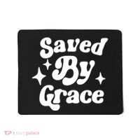 Saved By Grace Motivational Christian Retro Mousepad thumb 0