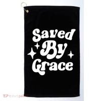 Saved By Grace Motivational Christian Retro Golf Towel thumb 0