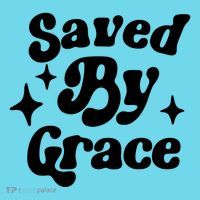 Saved By Grace Motivational Christian Retro Kids T-Shirt thumb 4