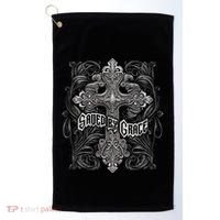 Saved By Grace Christian Golf Towel thumb 0