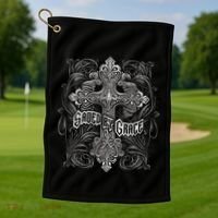 Saved By Grace Christian Golf Towel thumb 1
