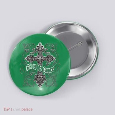 Saved By Grace Christian Button