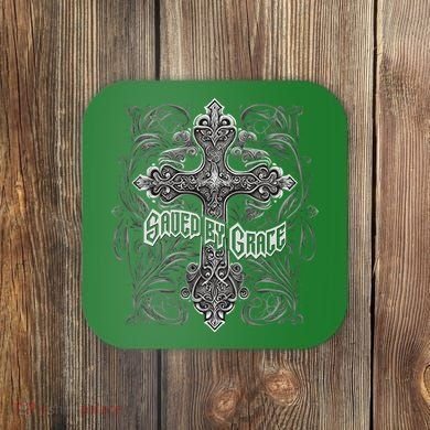 Saved By Grace Christian Coaster
