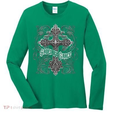 Saved By Grace Christian Women's Long Sleeve Shirt