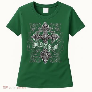 Saved By Grace Christian Women's T-Shirt