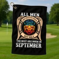 September Birthday Gift Born In September Idea Gift Golf Towel thumb 1
