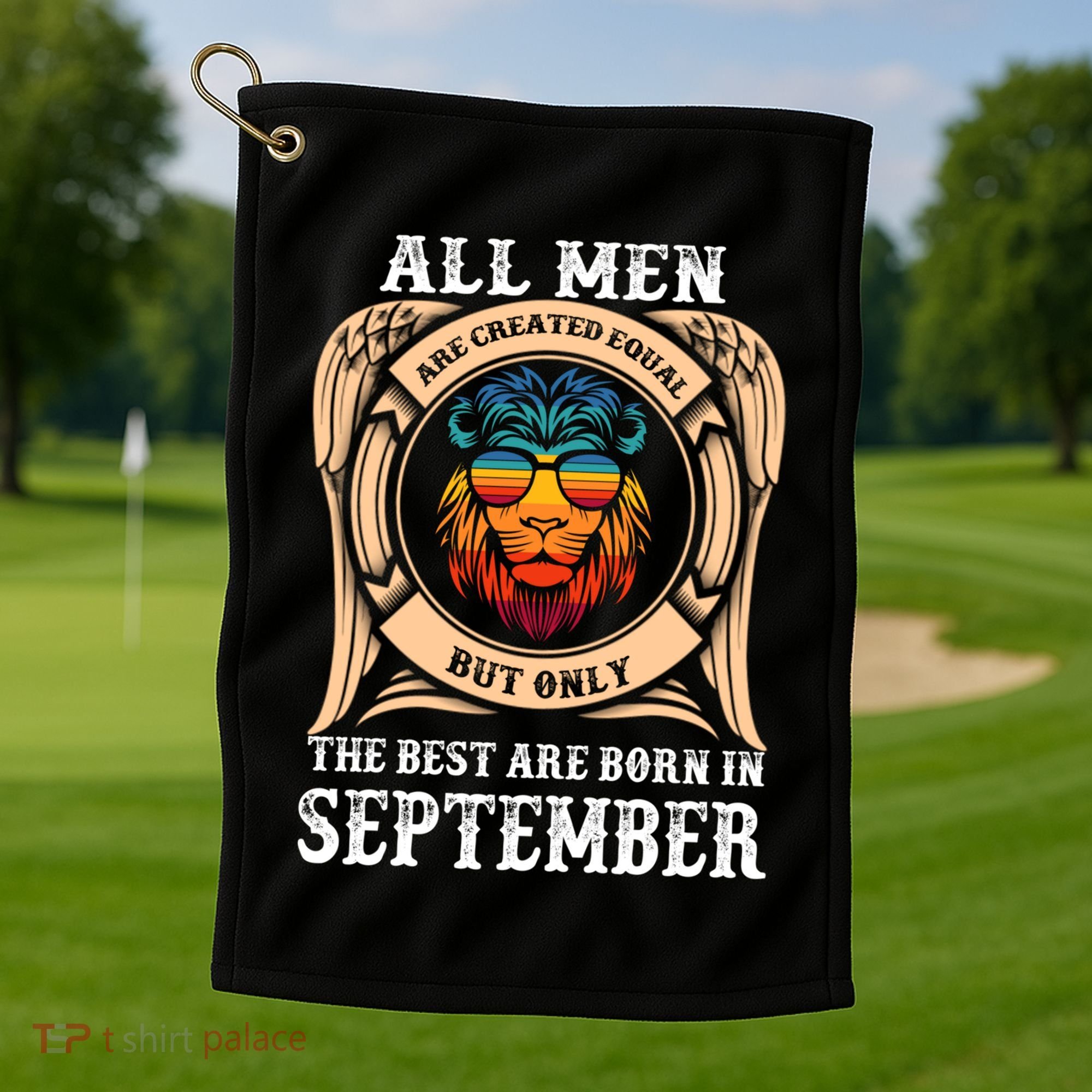 September Birthday Gift Born In September Idea Gift Golf Towel