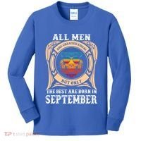 September Birthday Gift Born In September Idea Gift Kids Long Sleeve Shirt thumb 0