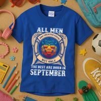 September Birthday Gift Born In September Idea Gift Kids T-Shirt thumb 3