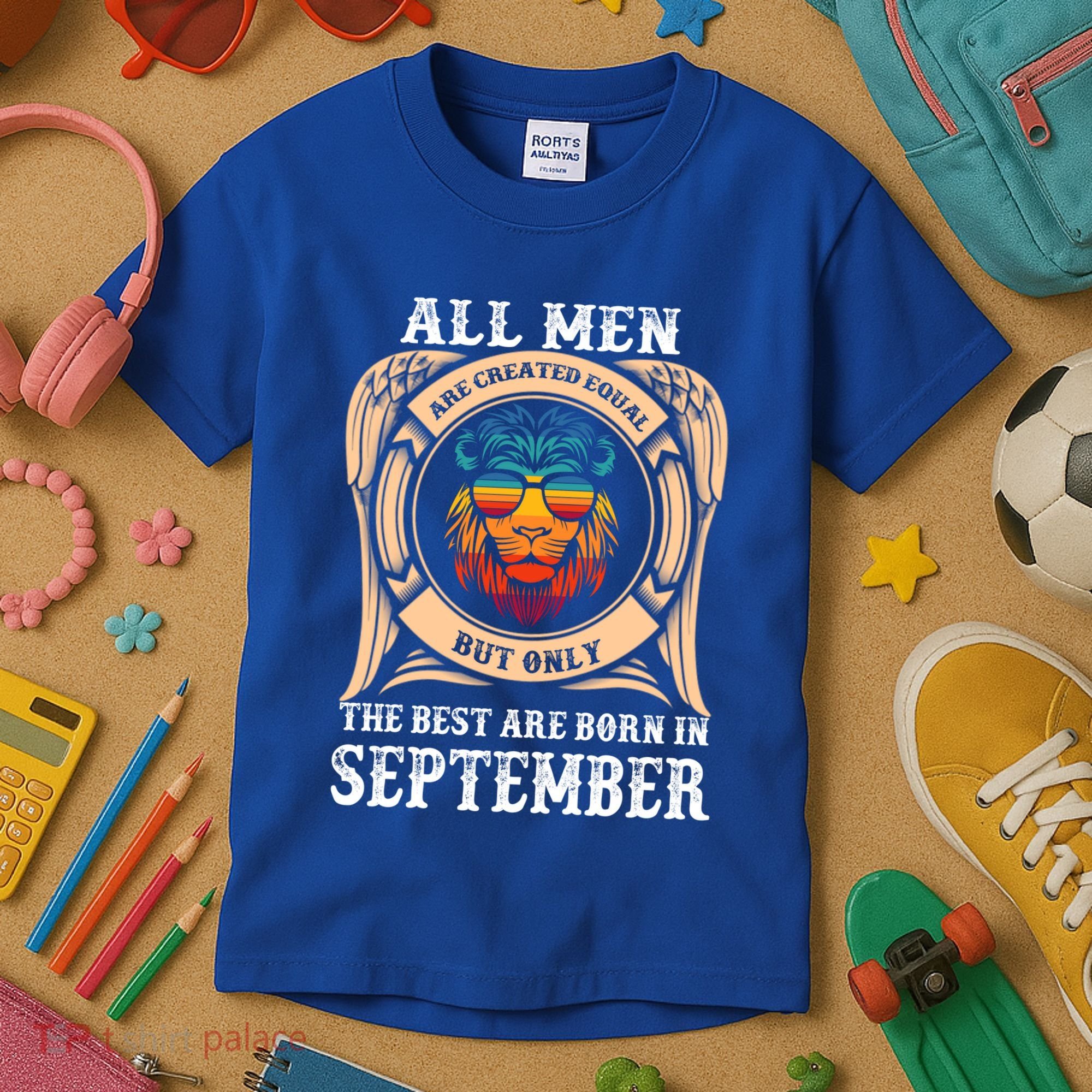 September Birthday Gift Born In September Idea Gift Kids T-Shirt