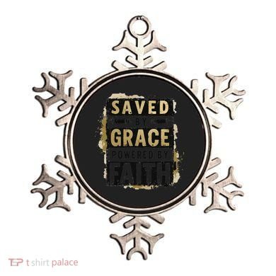 Saved By Grace Powered By Faith Christian Religious Jesus Ornament