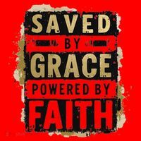Saved By Grace Powered By Faith Christian Religious Jesus Santa Hat thumb 1