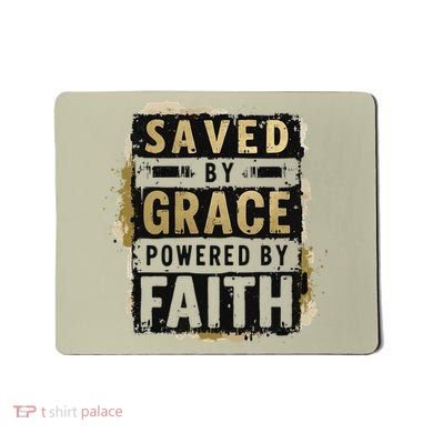 Saved By Grace Powered By Faith Christian Religious Jesus Mousepad