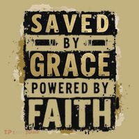 Saved By Grace Powered By Faith Christian Religious Jesus Kids T-Shirt thumb 2
