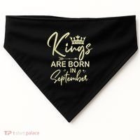 September Birthday Graphic Born In September Gift USA-Made Doggie Bandana thumb 0