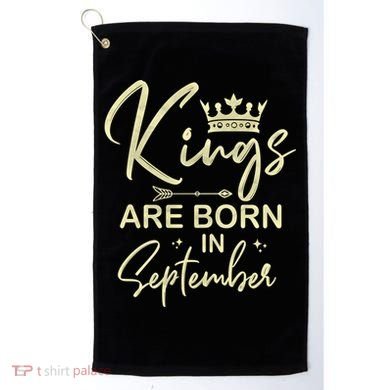 September Birthday Graphic Born In September Gift Golf Towel