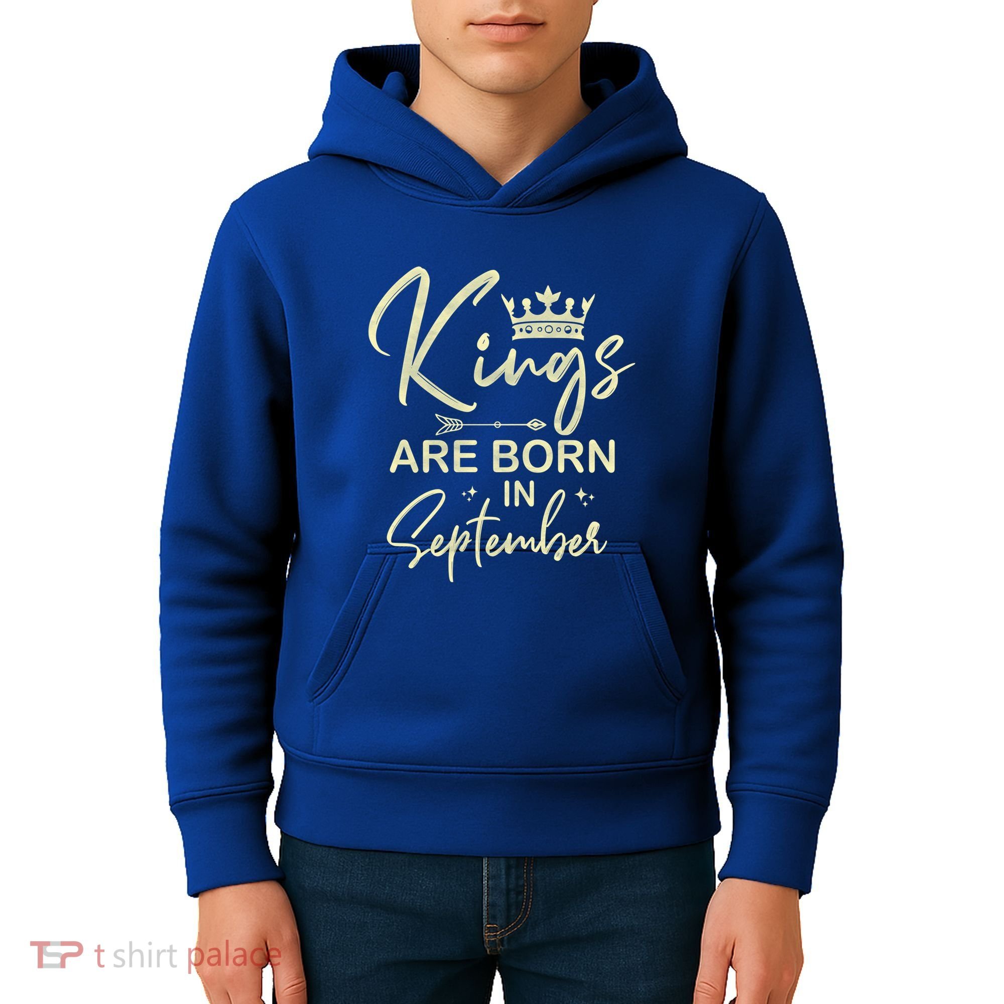 September Birthday Graphic Born In September Gift Kids Hoodie