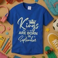 September Birthday Graphic Born In September Gift Kids T-Shirt thumb 3