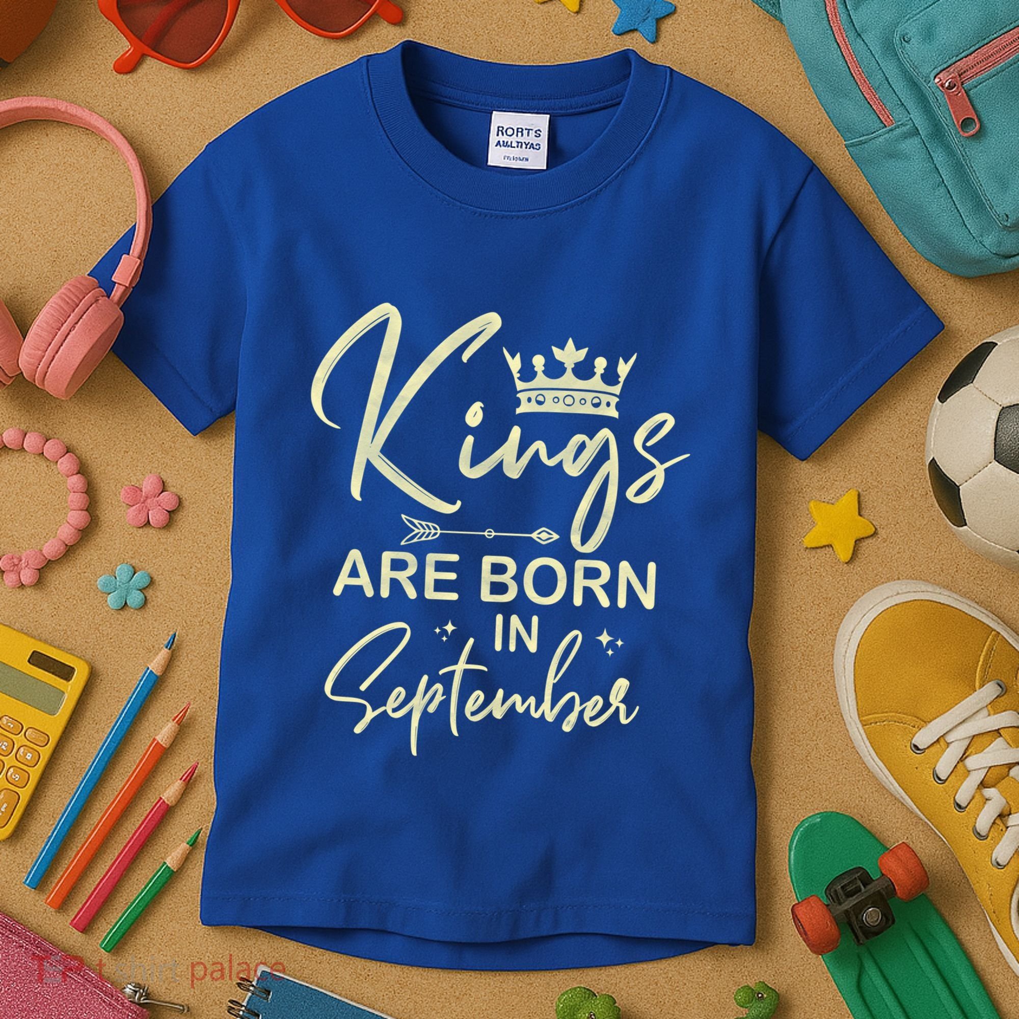 September Birthday Graphic Born In September Gift Kids T-Shirt