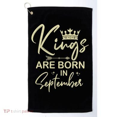 September Birthday Graphic Born In September Gift Golf Towel