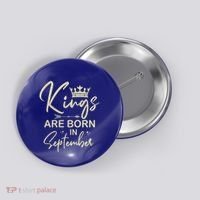 September Birthday Graphic Born In September Gift Button thumb 0