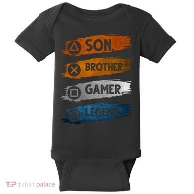 Son Brother Gamer Legend Controller Baby Bodysuit