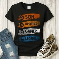 Son Brother Gamer Legend Controller Women's T-Shirt thumb 3