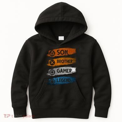 Son Brother Gamer Legend Controller Kids Hoodie