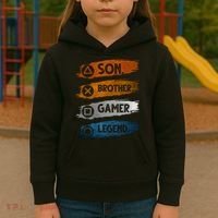 Son Brother Gamer Legend Controller Kids Hoodie thumb 3