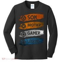 Son Brother Gamer Legend Controller Kids Long Sleeve Shirt thumb 0