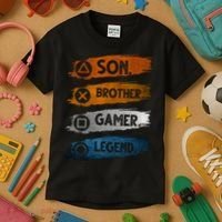 Son Brother Gamer Legend Controller Kids T-Shirt thumb 3